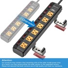 Heavy Duty Power Strip With Individual Switches Surge Protector 6-outlet Blk yel