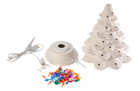 Ready To Paint Ceramic Bisque Large Christmas Tree   Base - Light Up - Electric
