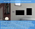 Air Filter Return Grille 12 14 16 20 24 25 30 Duct Removable Door Steel White