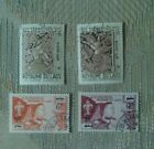 Lot Of 4 Royaume Du Laos Postes Cancelled Postage Stamps Pagode Xiengthong Visou