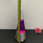 Lava Lite - Blue Liquid With  Silver Glitter Star Moon Base Wizard Lamp - Pink