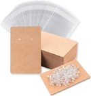 100pcs Earring Display Cards With 100 Jewelry Packaging For Earrings Necklace