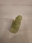 Vintage Hand Carved Chinese Green Jade Buddha Statue Small Figurine 1 75  Tall