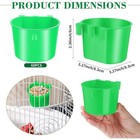 60 Pc Cage Cups Birds Hanging Feeders Seed Bowl 8oz Plastic Chicken Feeder Water