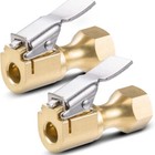 2x Air Chuck Heavy Duty Open Flow Lock On Tire Chuck W clip For Inflator Gauge