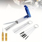 For Carburetor Carb Cleaning Jet Remover Cleaner Kit Tool Set 26 Needle 3brushes