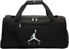 Nike Jordan Sm0744 Black White Logo Training Duffel Gym Shoe Pocket Bag New
