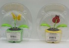 2 Solar Dancing Bugs Butterfly   Ladybug Light Powered Bobblehead Toy Flower Pot