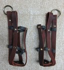 One Left  Burgundy Leather Bottle Holder With O-ring  10  In Length Fits 3  Belt