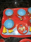 Vintage Ohio Art Tin Litho Child s Tea Set Circus Theme 27 Pieces  158
