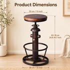 Vintage Swivel Bar Stool Industrial Coffee Kitchen Dining Chair Fire Hydrant    