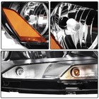 Headlight Assembly Pair For 2012-2015 H7 Py21 5w Black Amber Clear