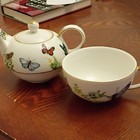 Burton   Burton Wings Of Grace Tea For One Butterfly Cup   Lid Set 2007