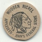 High Grade Wooden Nickel Appleseed John s General Store Kansas City Mo -dec100