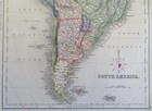 South America Brazil Peru Chile Colombia Venezuela C  1850 Archer Engraved Map