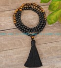 Yellow Tiger s Eye Agate 108 Prayer Beads Tibet Buddhist Mala Necklace Bracelet