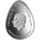 2025 Ghana Ukrainian Pysanka Svitanok 1oz 999 Silver Coin Mintage 1000