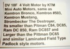 Sidewinder Motor 4 Volt 5 Pole Armature By Ktm  Dv 18f 1960s Slot Car Nos In Box