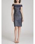 Nwt Rickie Freeman Teri Jon Wine Off-the-shoulder Dress Size 10 Evening Wedding