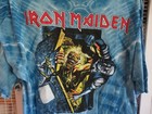 New Old Stock 90 s Iron Maiden Tie-dye Never Worn Cotton T Shirt Symmetria Xl