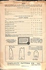Vintage 1940s Coat Simplicity Sewing Pattern 4372 Bust 34 Complete