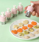 6 Pcs Stainless Steel Fruit   Vegetable Cutter Set Flower Biscuit Molds