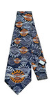Vtg Harley Davidson Motor Cycles Logo Black Orange Mens Novelty Necktie