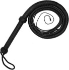 Handmade Black Leather Bullwhip 12 Plait 4   8ft Long Rope Core Whip Professional