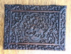 19th Century Heavily Carved Indian Sandalwood Box Antique Anglo Jewellery Casket