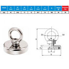 Neodymium Fishing Magnets 2 Pack  128lbs Pulling Force Strong Round Rare Earth