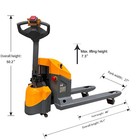 Apollolift Electric Pallet Jack Truck-3300lb Full Powered 48 x27  Fork 7 3  Lift