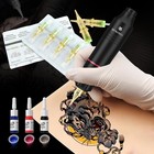 Tattoo Set For Beginners Machine Gun Kit  Rotary Powerful Motor  Complete Pro   