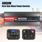 2000w 4000w Power Inverter Pure Sine Wave Inverter 12v Dc To 120v Ac Converter