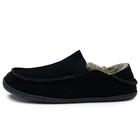 Alpine Swiss Gary Mens Genuine Suede Moccasin Slippers Sherpa Slip On Shoes
