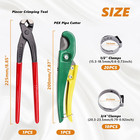 Pex Pipe Clamp Cinch Tool Ear Clamp Pliers And Pipe Cutter For 1 8 -1 1 4  Tube 