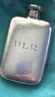 Vintage Tiffany   Co Sterling Silver Travel Mini Perfume Bottle Flask W bag
