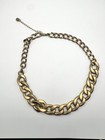 Designer Vintage Gold Tone  Chunky Chain Lot 3 Pc Necklace Bracelet Earrings