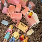 Vintage Little Tikes Dollhouse People Family Furniture Lot Play Mobile