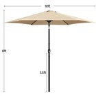 10ft Outdoor Patio Umbrella W  Push Button Tilt And Crank   Sturdy Ribs For Yard