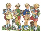 Eas Germany Die Cut Scraps Ganzbilder Oblaten 3063 Kids Single Sheet Vintage 