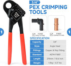 Iws-1807cn Pex Crimping Tool Kit With Pex Crimpers  Pex Tubing Cutter  Copper Ri