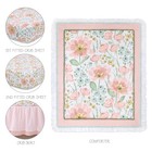 4 Piece Organic Cotton Baby Crib Bedding Set For Girls - Newborn  Infant   To   