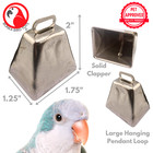 Bonka Bird Toys 1099 Pk4 Large Silver Cow Bells Melodic Craft Part Parrot Diy