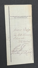 1839 Signed Ny Lawyer Politician  William Baker   Canal Check Document Quige W w