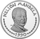 Rwanda 100 Francs 1990 Silver 1oz  Proof   Nelson Mandela 