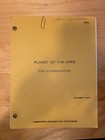 Planet Of The Apes Production Used Tv Script  1974   the Interrogation  Not Copy