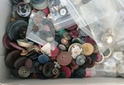Antique Vintage Button Lot Victorian Ornate Metal Glass Floral Figural Mixed