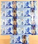 Super Rare  9 Consecutive  Gem Uncirculated 2013 Canadian  5 Dollar Bill Note