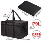 Insulated Food Delivery Bag Xxxl Insulated Reusable Grocery Cooler hot   