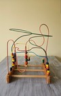 Vtg Anatex Original Roller Coaster Award Winning Toy Wooden Bead Maze 12x15x20